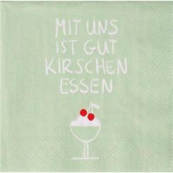 Räder Cocktailserviette 25x25cm Kirschen essen (20 Stk) 