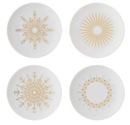Rosentahl Tac Gropius Festive Celebration Set 4 Teller Fl.10 cm Tac Stars 