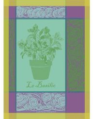 Garnier-Thiebaut Geschirrtuch Basilic Purple 56x77 Cm 100% Gekämmte Baumwolle 