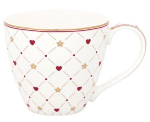 Greengate Henkelbecher Clarina heart white 