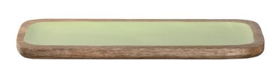 Leonardo Platte 39x15 Mangoholz Grün Aperitivo 