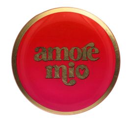 Gift Company Love Plates Glasteller M Motiv: Amore Mio rund mehrfarbig 