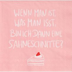 Räder Cocktailserviette 25x25cm Sahneschnitte (20 Stk) 