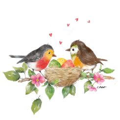 Paperproducts Design Servietten 33x33 cm Bird´s Nest 
