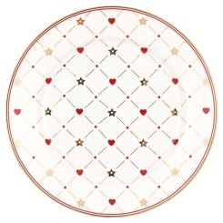 Greengate Teller klein 15 cm Clarina heart white 