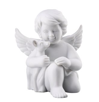 Rosenthal Engel mit Bambi Klein Weiss Matt 