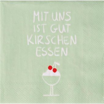 Räder Cocktailserviette 25x25cm Kirschen essen (20 Stk) 