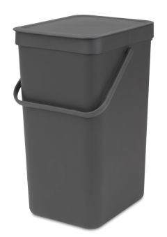 Brabantia Abfallbehälter Sort & Go 16 L inkl. Wandbefestigung Grau 
