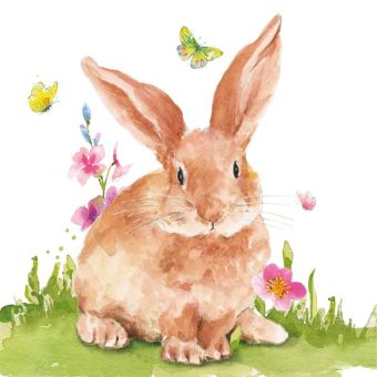 Paperproducts Design Servietten 33x33 cm Mr. Rabbit 