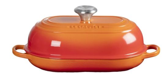 Le Creuset Ovaler Brot Bräter Signature 29 cm Ofenrot aus Gusseisen Signature 