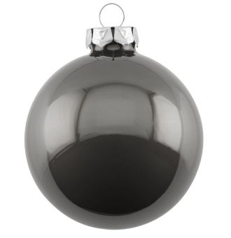 Gift Company Christbaumkugel 6cm Opal uni dunkel grau 