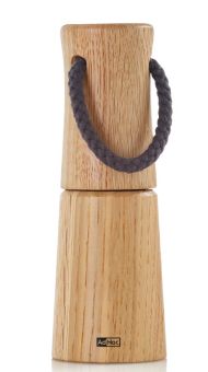 AdHoc Pfeffer- / Salzmühle Yaso H 17 cm Naturholz Eiche geölt hell/Edelstahl 