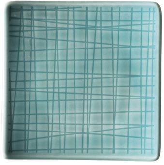 Rosenthal Mesh Aqua Teller Quadratisch 9 cm Flach 