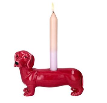 Gift Company Mignon Kerzenhalter Dackel rosa 