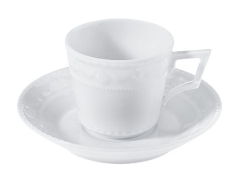 KPM Berlin Kurland Mokka-Untertasse Klein weiß 
