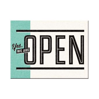 Nostalgic Art Magnet 8x6 cm Yes, we are open 