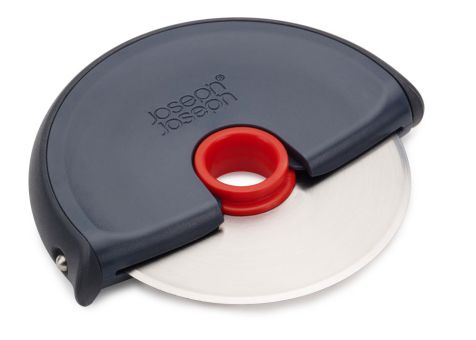 JosephJoseph Disc Leicht zu reinigender Pizzaschneider Grau/Rot 