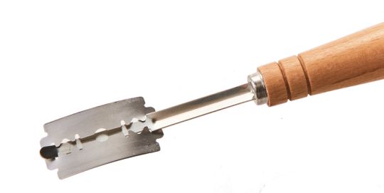 Birkmann Bäckermesser 19 cm mit Holzgriff aus Buche mit 5 Klingen aus Edelstahl 
