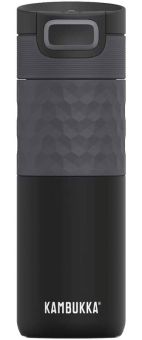 Kambukka Trinkbecher 500 ml Etna Grip Black Steel Edelstahl 