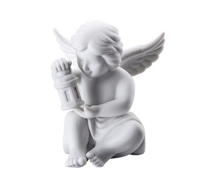 Rosenthal Engel mit Laterne Klein Weiss Matt 