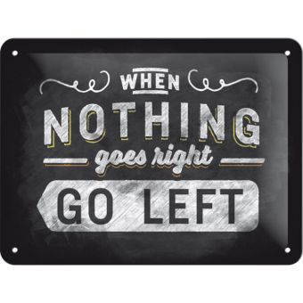 Nostalgic Art Blechschild 15x20 cm Go left 