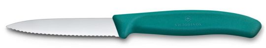 Victorinox Swiss Classic, Gemüsemesser, 8cm, Wellen, Mittelspitz, Grün 