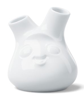 Fiftyeight Products Vase klein kess weiß 2 Blumen 