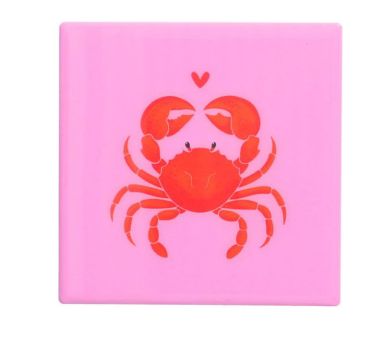 Gift Company Love tiles Untersetzer Motiv: Krabbe rosa 
