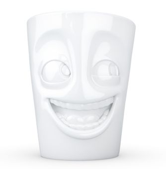 Fiftyeight Products Henkeltasse witzig weiss 350 ml 