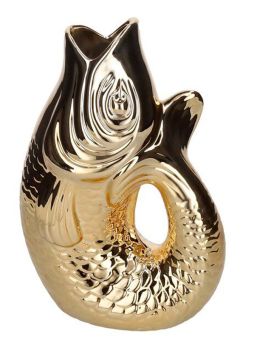 Gift Company Monsieur Carafon Fisch Vase L gold 2,7 Liter 