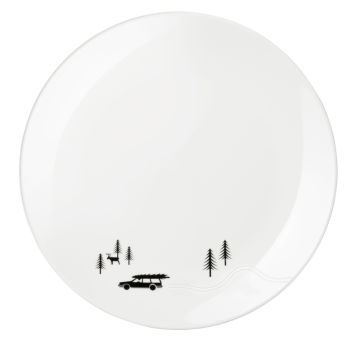 ASA Selection Dessertteller, Skidding Xmas Snow Tracks, L. 205mm, B. 205mm, H. 22mm 