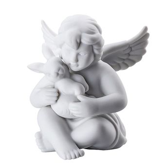 Rosenthal Engel mit Hase Klein Weiss Matt 