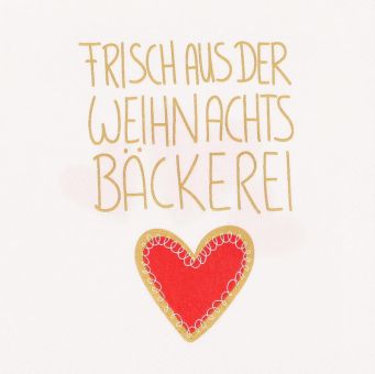Räder Cocktailservietten 25x25cm Frisch aus der Weihnachts... (20Stk.) 
