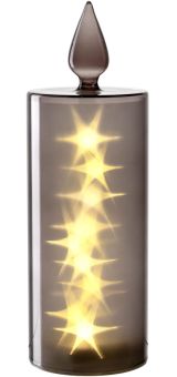 Leonardo LED Kerze 27 grau SILENZIO 