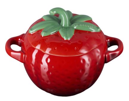 Le Creuset Mini-Cocotte 570 ml Kirschrot aus Steinzeug Poterie 