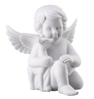 Rosenthal Engel mit Bambi Gross Weiss Matt 