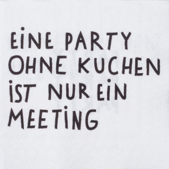 Räder Cocktailservietten 25x25 cm Eine Party ohne Kuchen (20 Stk.) 