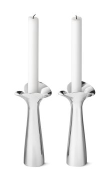 Georg Jensen Kerzenhalter 2-er Set Botanica Edelstahl 