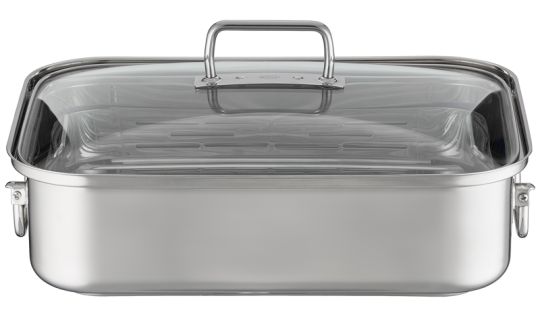 Rösle Bräter Rechteckig Expertiso 38x28 cm mit Deckel Edelstahl 